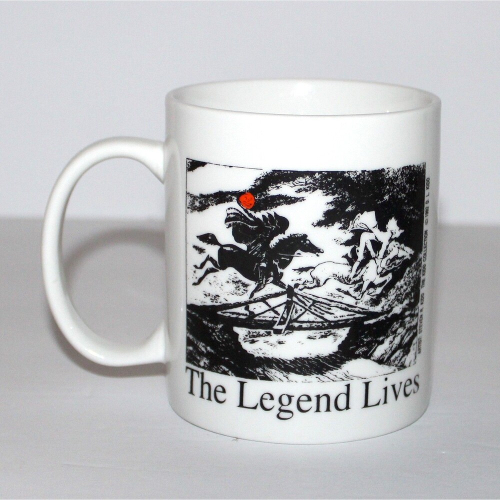 Sleepy Hollow vintage Mug Steven R Kidd 1992 The Legend Lives white ceramic